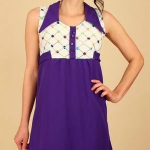 ViNtAgE 60's Mod Mini Dress Purple Babydoll Ultra